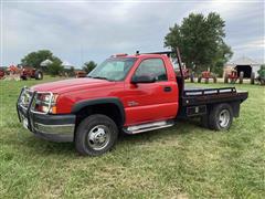 2003 Chevrolet Silverado 3500 4x4 Flatbed Pickup 