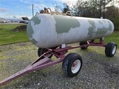 1000 Gallon Ammonia Tank W/Cart 