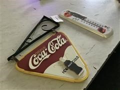 Coca-Cola Thermometer & Sign 