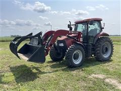 2008 Case IH Puma 125 MWFD Tractor W/KMW 1760 Grapple Loader 