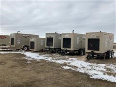 2002/2013/2012 BigTex/TCE 125KW Natural Gas/Propane Generators On T/A Trailer 