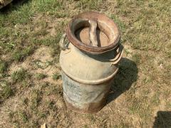 Antique Cream Can & Lid 