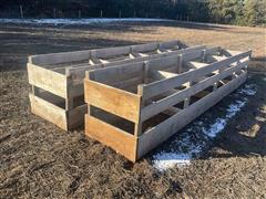 Bottomless Wooden Feed Bunks 