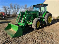 2010 John Deere 6140D MFWD Tractor W/Loader 