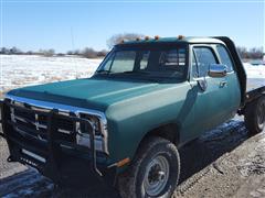 1993 Dodge Ram W250 4x4 Extended Cab Flatbed Pickup 