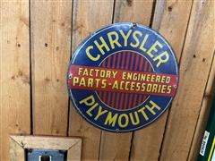 Chrysler / Plymouth Round Metal Sign 