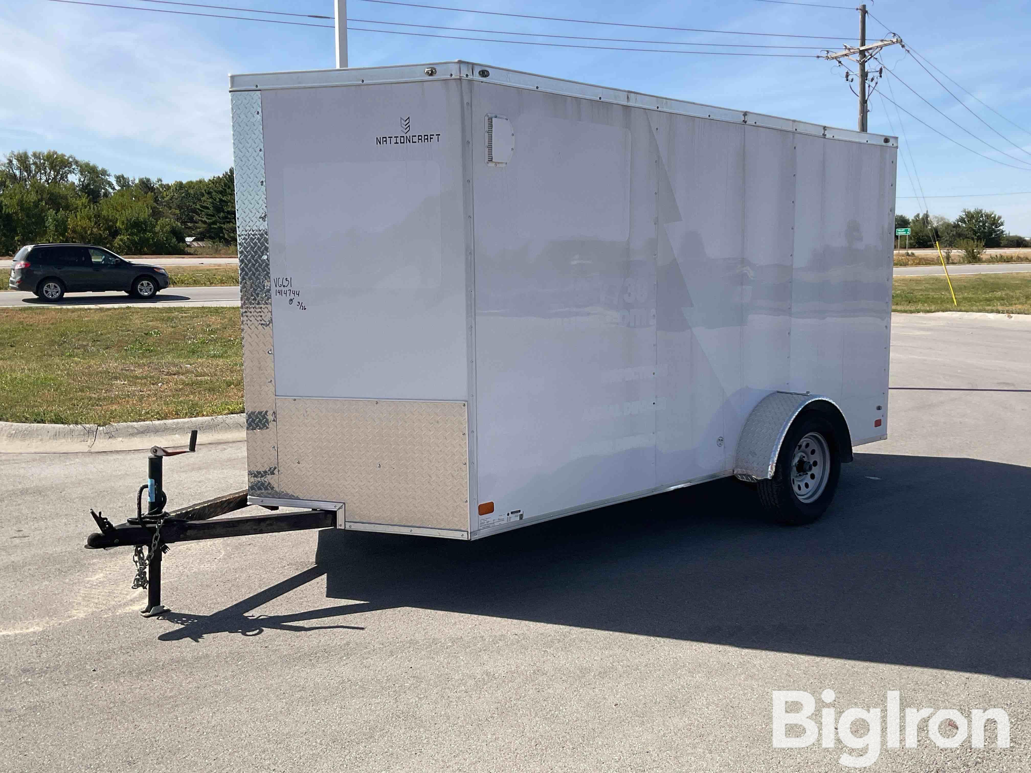 2022 Nationcraft 6' X 12' S/A Enclosed Trailer 