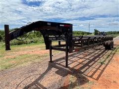 Shop Built T/A Hydraulic Round Bale Dump Trailer 