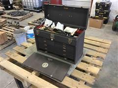 20” Toolbox Of Machinist Tools & Other Equipment 