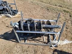 JCT Post Hole Auger Skid Steer Attachment 