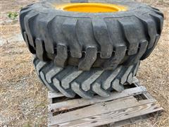 Titan Motor Grader H.D. 14.00x24 Motor Grader Tires On JD 14 Hole Wheels 