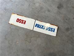 Esso Extra Vintage Metal Gas Pump Sign 