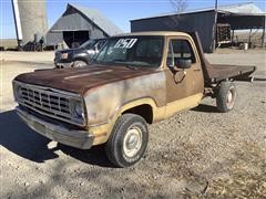 1975 Dodge W-100 4WD Pickup W/Flatbed 