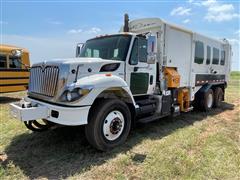 2009 International 7400 T/A Automated Side Load Garbage Truck 