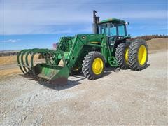 1988 John Deere 4850 MFWD Tractor W/Loader & Grapple 