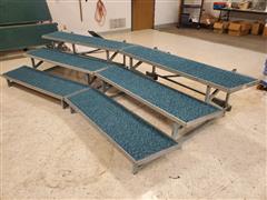 Wenger Tapered Standing Choral Risers w/ Carpet Deck 