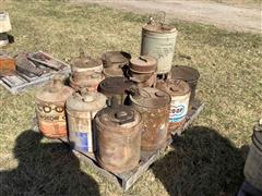 Metal Oil Cans 