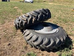 Multi-Trac L/S 16.9-38 Rear Tractor Tires On 8 Hole Wheels 