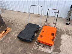 Bishamon BX15 Hand Cart W/Scissor Lift Platform & Rubbermaid Hand Cart 
