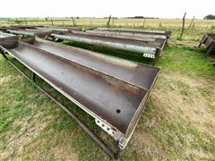 Half-Round Steel Double Feed Bunks 