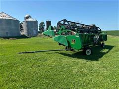 1998 John Deere 925F Platform Header W/Trailer 