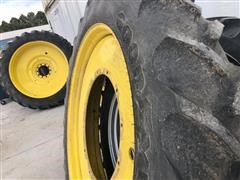 John Deere Inside Rear Wheels And Tires MFWD Tractor 