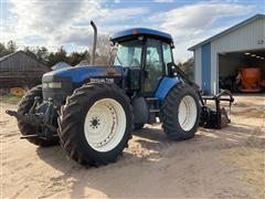 2001 New Holland TV140 4WD Bidirectional Tractor W/Loader 