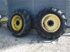 Titan Special Service 18.4x30 Rice Tires On John Deere Rims 