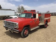 1979 Dodge Power Wagon 400 4x4 Brush Fire Truck 
