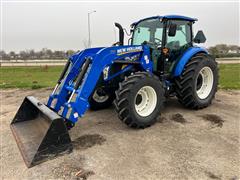 2020 New Holland T5.120 MFWD Tractor W/Loader 