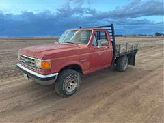 1987 Ford F150 4x4 Flatbed Pickup 