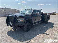 2015 Chevrolet Silverado 3500 HD 4x4 Crew Cab Flatbed Service Truck 