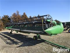 2011 John Deere 635D HydraFloat Draper Header W/Header Trailer 