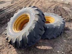 24" Rear Combine Tires On Rims 