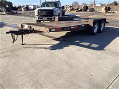 2002 Shop Built Bumper Pull T/A Flatbed Trailer 
