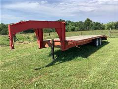 1993 Homemade Gooseneck T/A Flatbed Trailer 