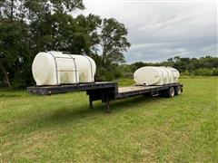 1972 Fruehauf 35' T/A Drop Deck Trailer W/Tanks 