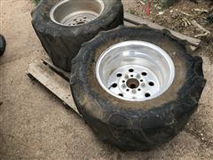 31x15.50-15 Cut Pulling Tires & Rims 