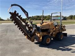 2000 Case 360 4x4 Articulated Combo Trencher W/Vibratory Plow & Backfill Blade 