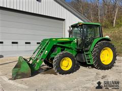 2000 John Deere 7230 MFWD Tractor W/loader 