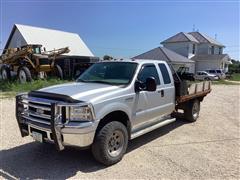 2005 Ford F250 Super Duty 4x4 Extended Cab Flatbed Pickup 