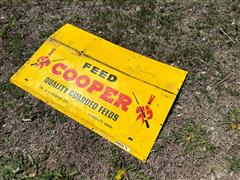 Feed Cooper Quality Guarded Feeds Metal Sign 