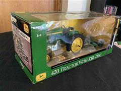 John Deere 420 Die Cast Tractor W/KBL Disk 