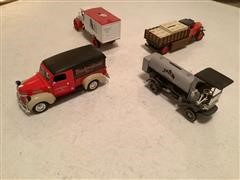 Jim Beam Trucks, Budweiser Truck, & Anheuser-Busch Truck Collectable Banks 