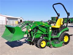 2019 John Deere 1025R MFWD Compact Utility Tractor W/Loader 