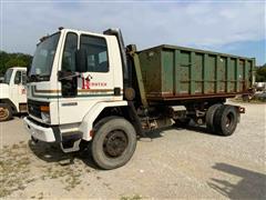 1988 Ford CF7000 Low-Tilt S/A Roll-Off Truck W/Hook Box 