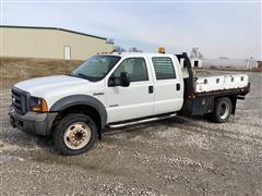 2005 Ford F450 Crew Cab 2WD Flatbed Pickup 