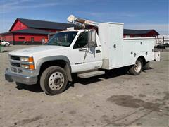 1998 Chevrolet Cheyenne 3500 HD Mechanic's Truck W/Auto Crane 