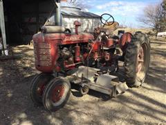 1948 Farmall C 2WD Tractor W/Mower 