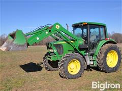 2006 John Deere 6420 MFWD Tractor W/Loader 